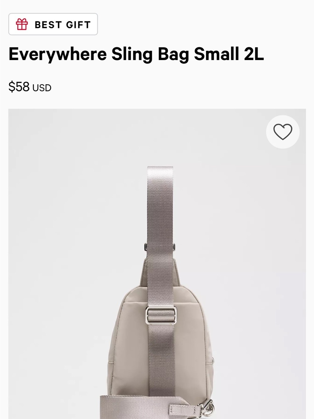 lululemon athletica Cream Beige Crossbody Sling Bag - Picture 7 of 8